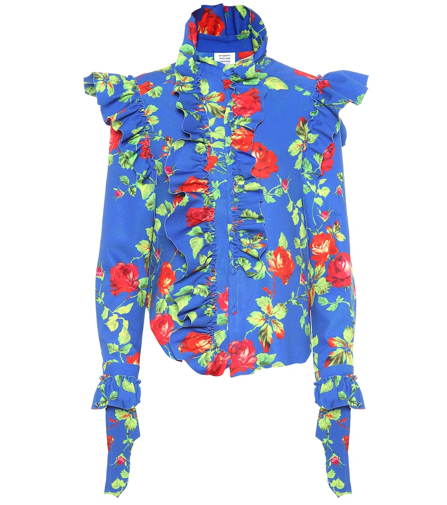 Vetements Floral crêpe shirt