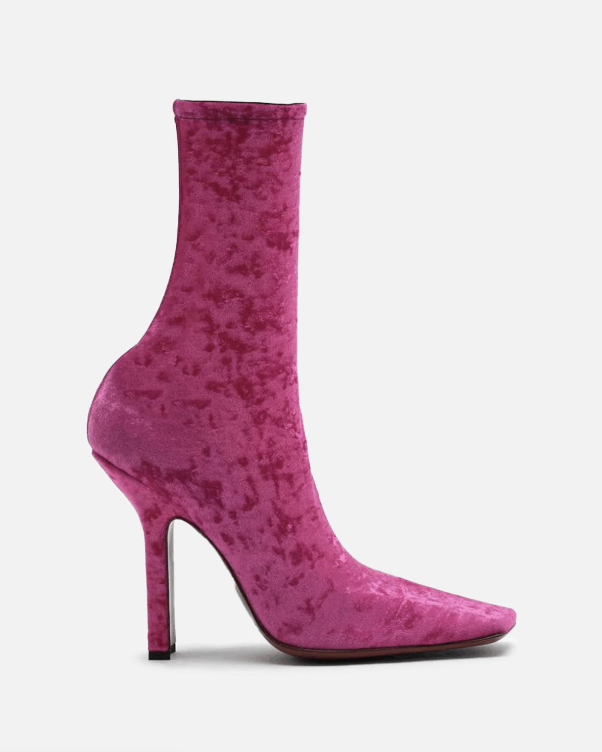 Vetements Velvet Boomerang Sock Ankle Boots In Pink, Women's (Size 6)