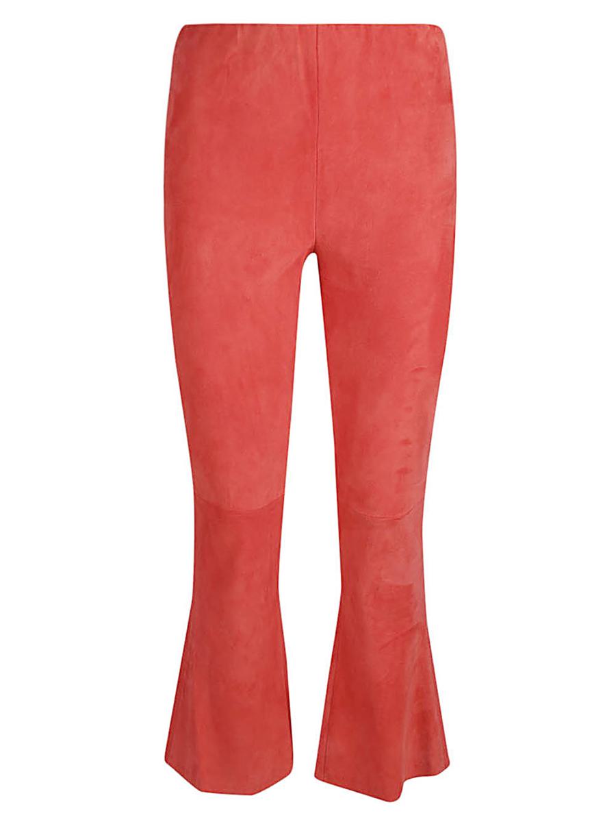 Via Masini 80 Flared Cropped Suede Trousers