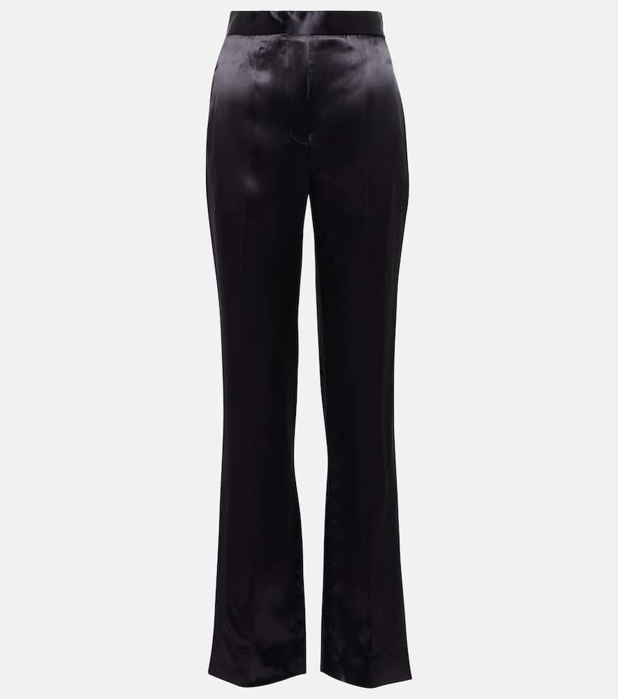 Victoria Beckham High-rise straight-leg satin pants