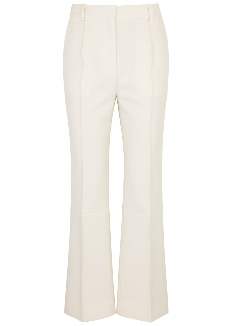 Victoria Beckham Slim-leg Flared Trousers - Ivory - 14 (UK14 / L)