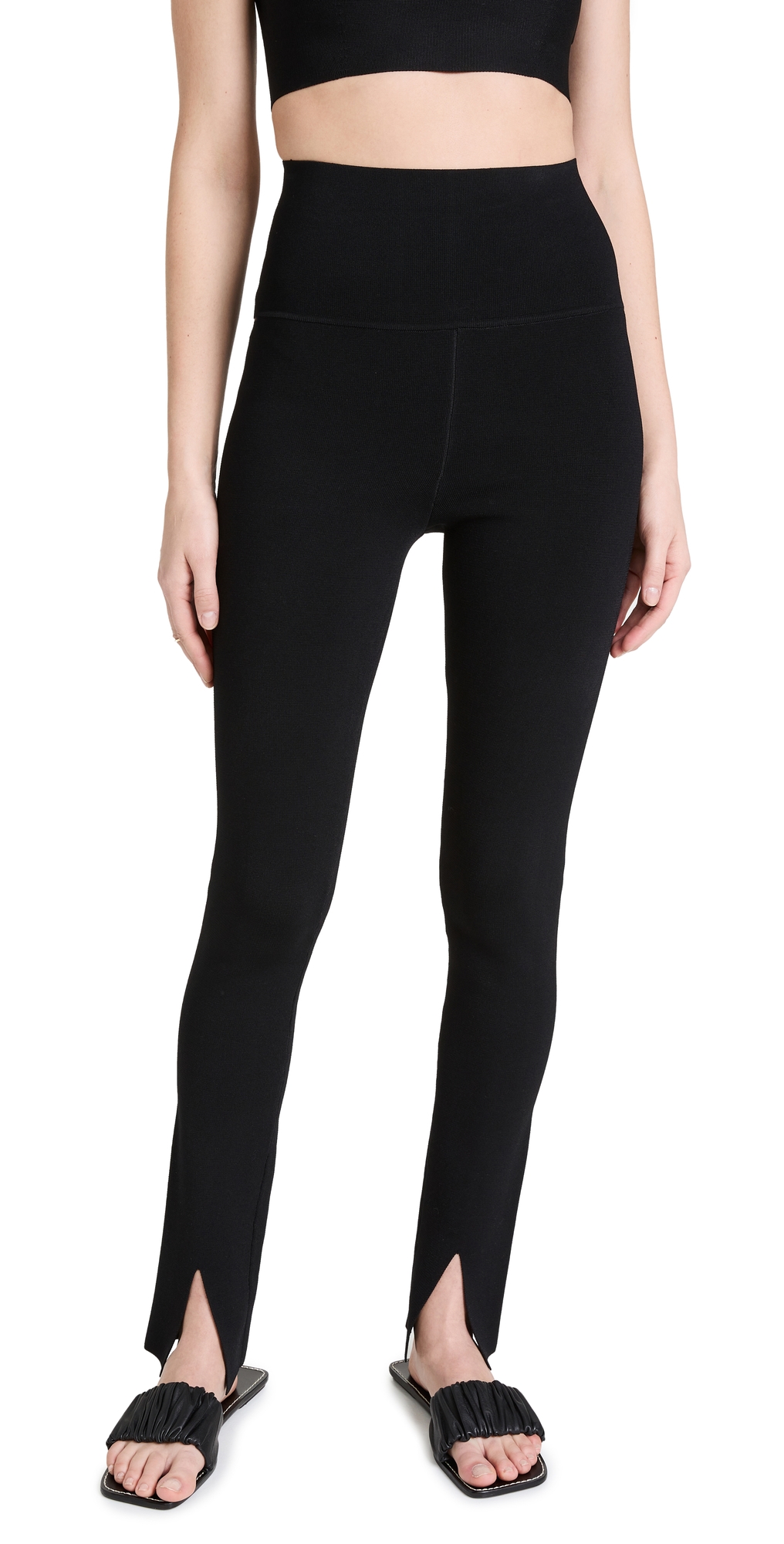 Victoria Beckham Split Front Leggings Black 12