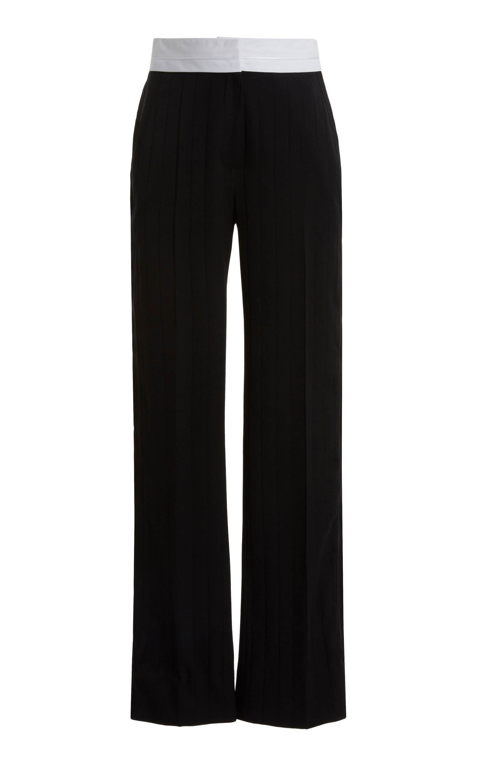 Victoria Beckham - Straight-Leg Tuxedo Pants - Black - UK 12 - Moda Operandi