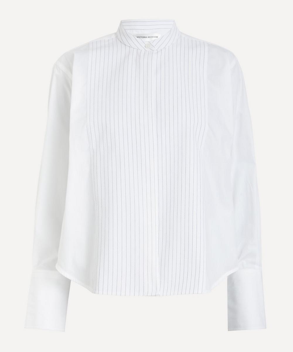 Victoria Beckham Women's Cropped Tux Shirt White 10