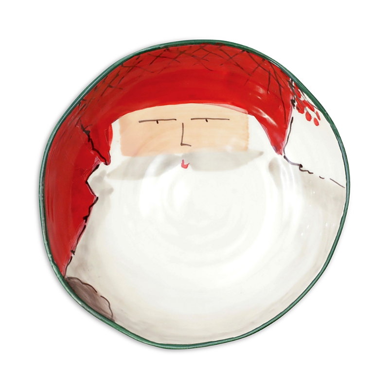 Vietri Old St. Nick Pasta Bowl - Red Hat