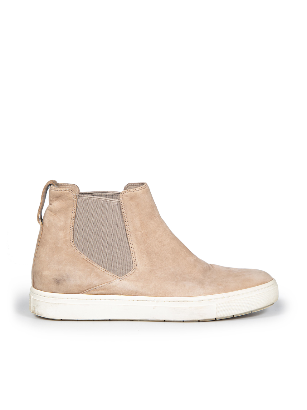 Vince Beige Suede Ankle Chelsea Boots