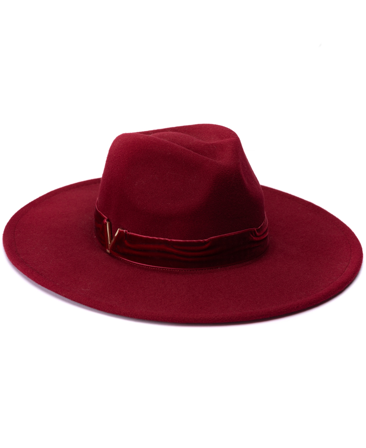 Vince Camuto Oversized Brim Felt Panama Hat - Wine