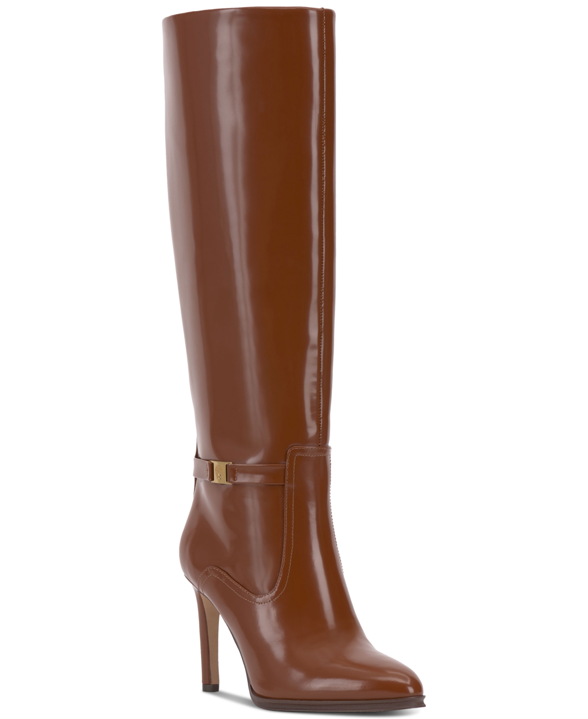 Vince Camuto Women's Skylie Knee-High Stiletto Dress Boots - Whiskey Box Patent