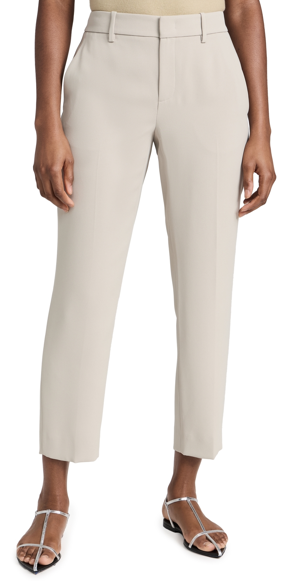 Vince Crepe Tailored Straight Leg Pants Sepia 16