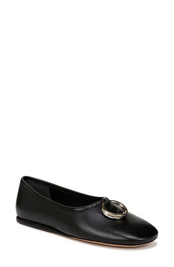 Vince Didi Hardware Ballet Flat in Black at Nordstrom Rack, Size 11