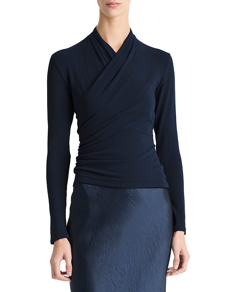 Vince Long Fixed Wrap Long Sleeve Top