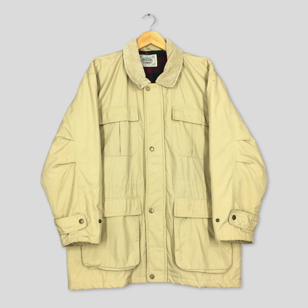 Vintage Hill Crop Workers Parka Jacket Medium Safari Frenchwork Virgin Voyage Heavy Four Pockets Workwear Size M