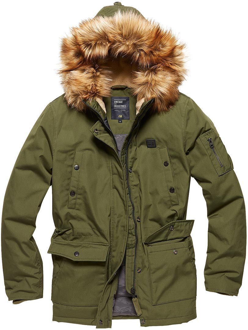 Vintage Industries Hailey parka Ladies Jacket, green, Size S for Women