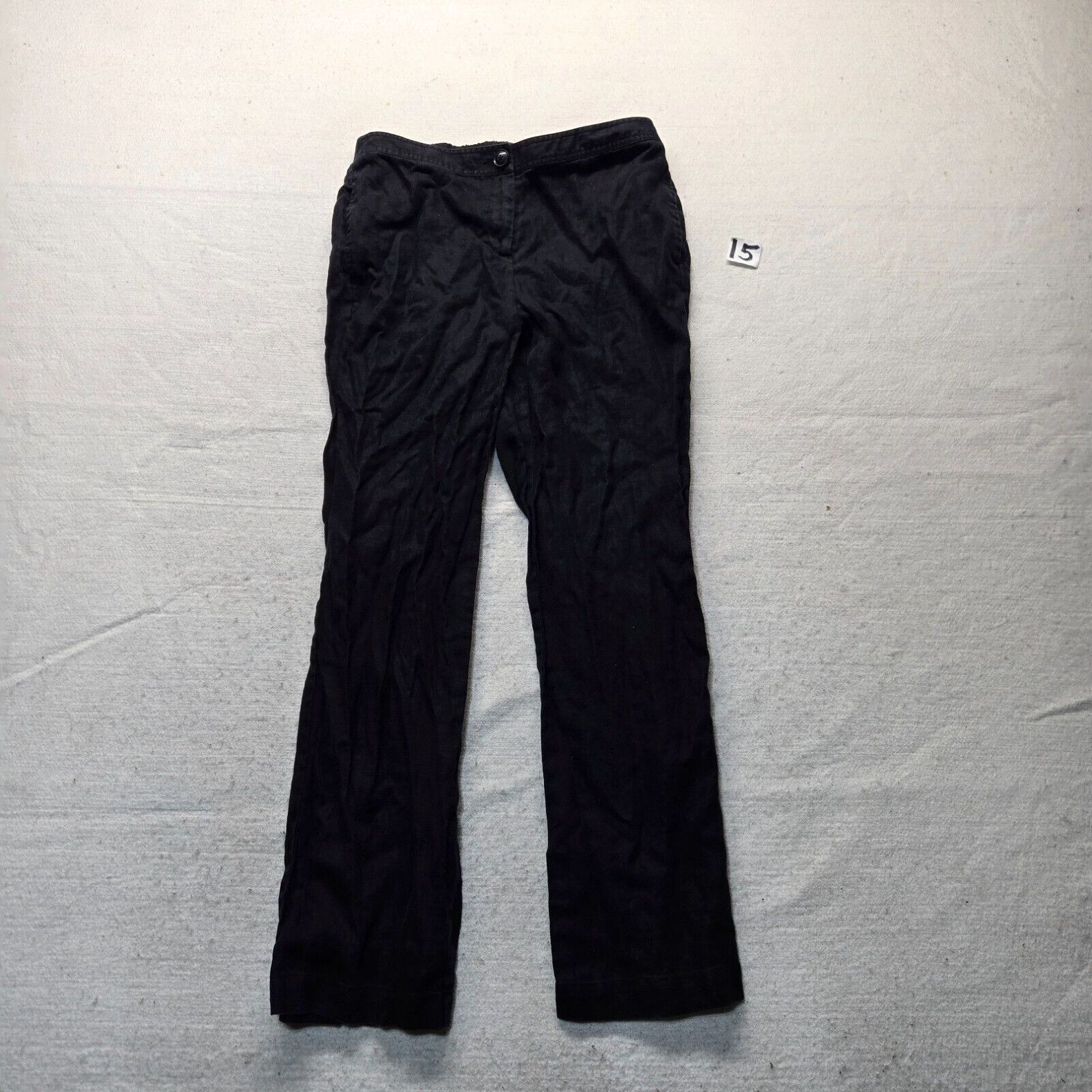 Vintage Kim Rogers Pull On Pants Solid Black Mid-Rise Bootcut Adult Women's 8 in White (Size 30)