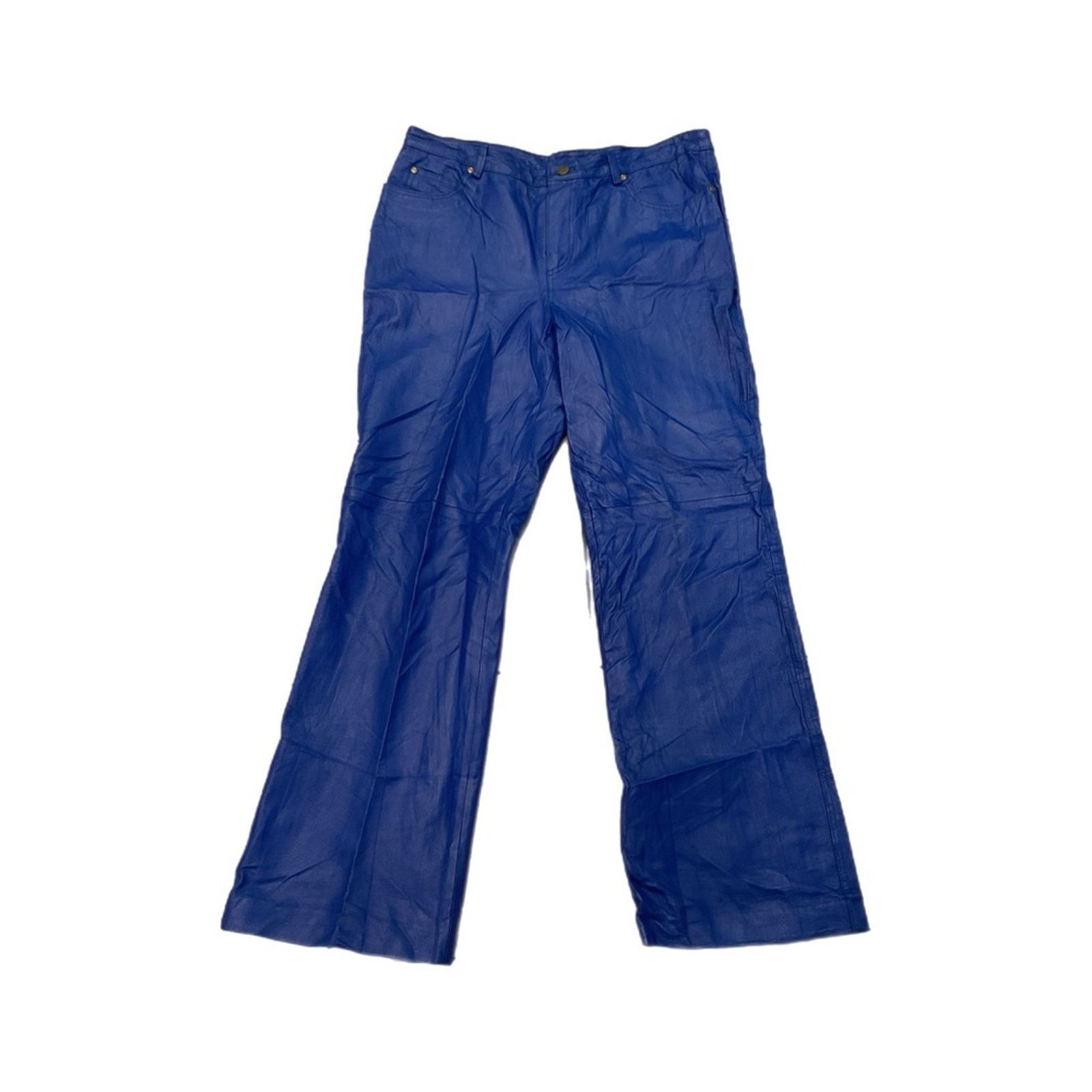 Vintage Metrostyle Genuine Leather Blue Pants, Women's (Size 36)