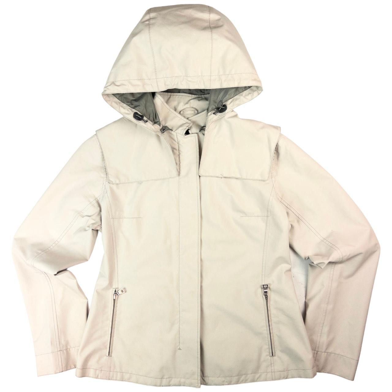 Vintage Prada Sport Goretex Raincoat Women's Size M in Cream