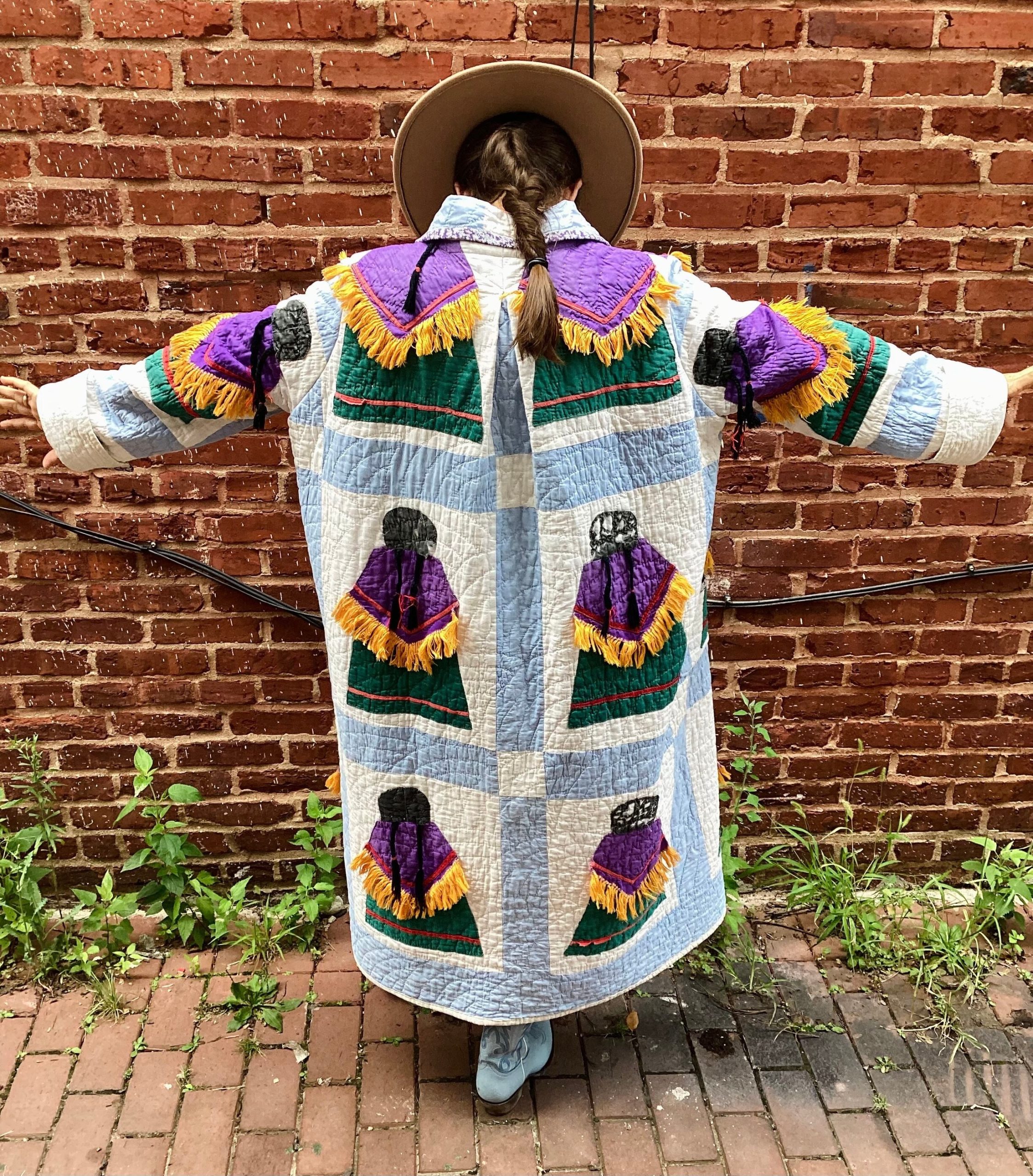 Vintage Quilt Handmade Oversized Duster Coat