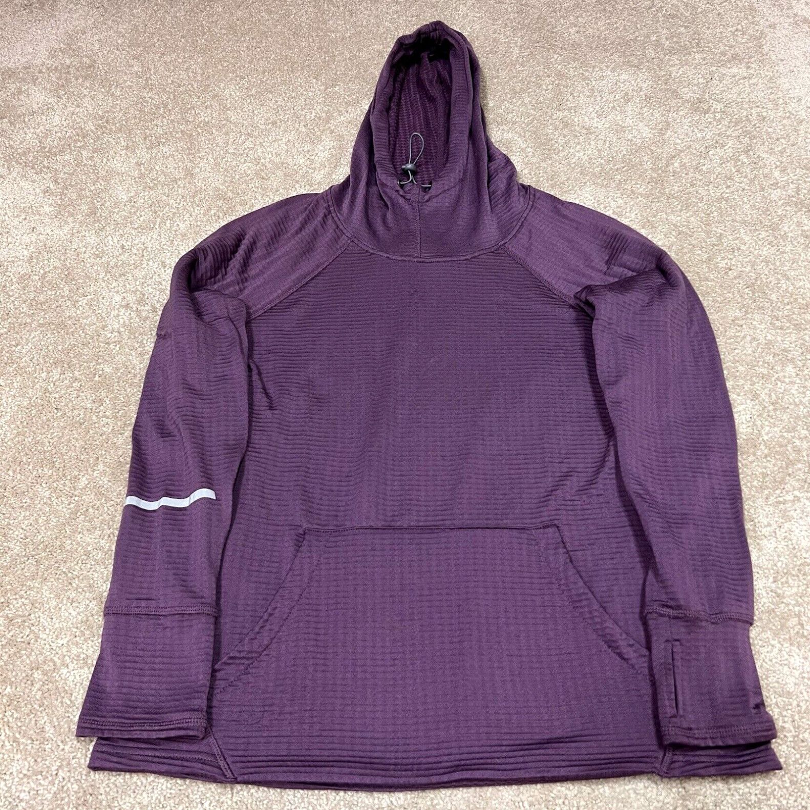 Vintage Rbx Activewear Jacket Women'S Purple Long Sleeve Pullover Hooded Size Medium in White, Women's