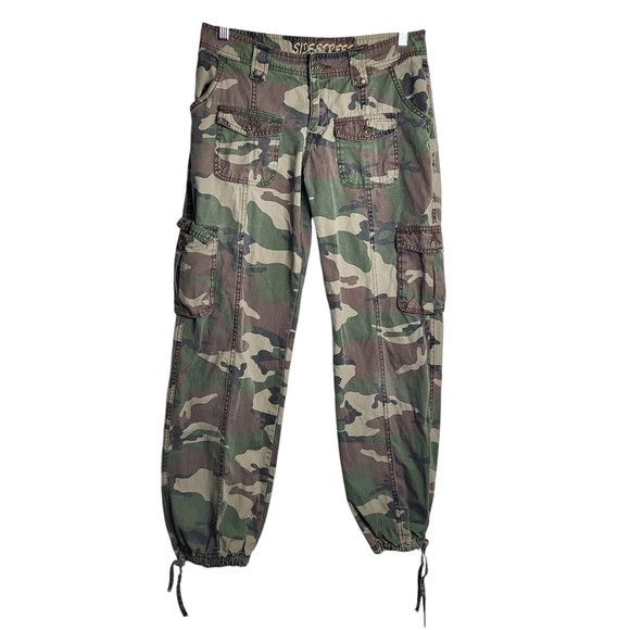 Vintage Sidestreet Camouflage Cargo Military Utility Pants in Green Brown, Women's (Size 30)