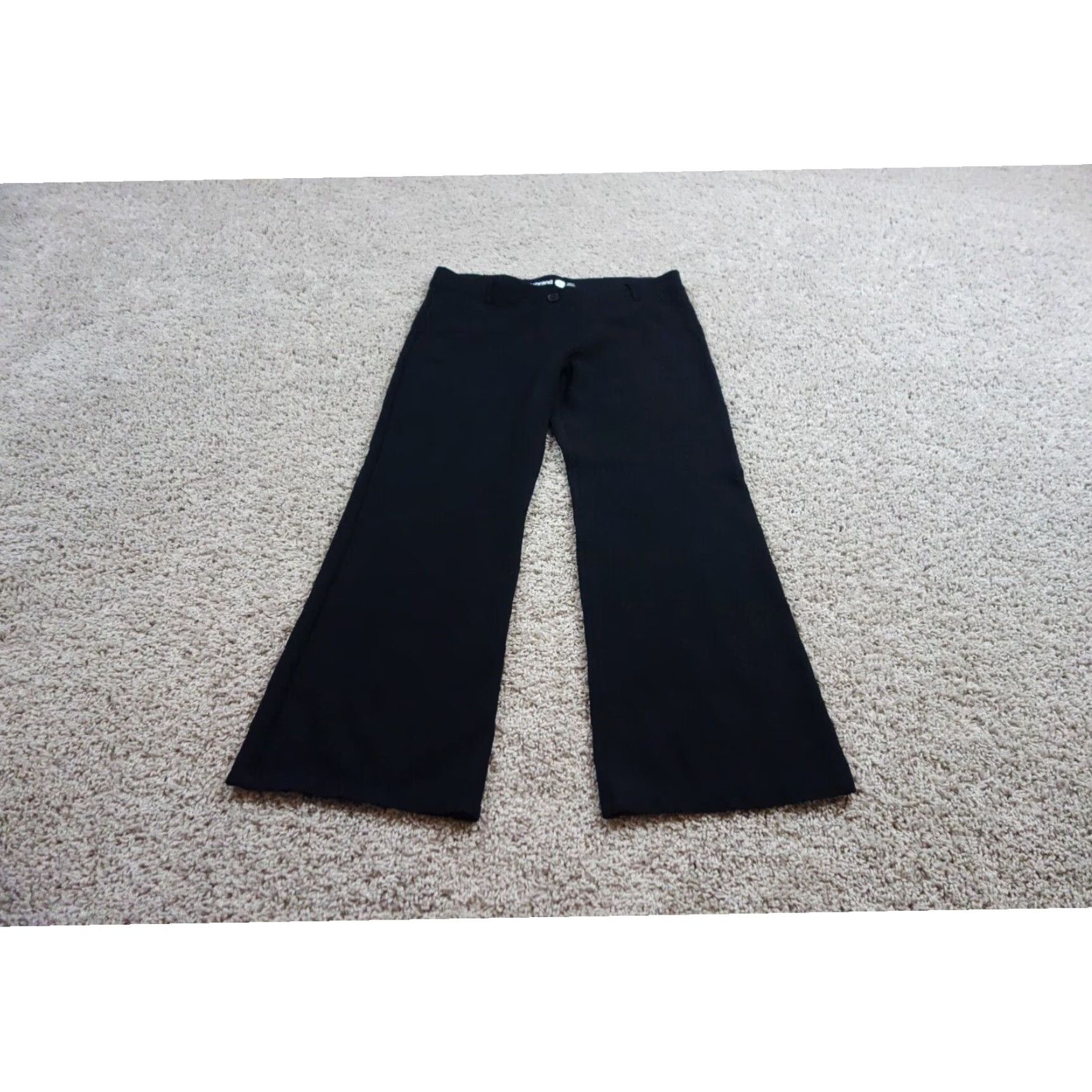 Vintage Women's Petite Black Bootcut Crop Pull On Dress Pants Large Size Soft Fit Fabulous Leg Style in White