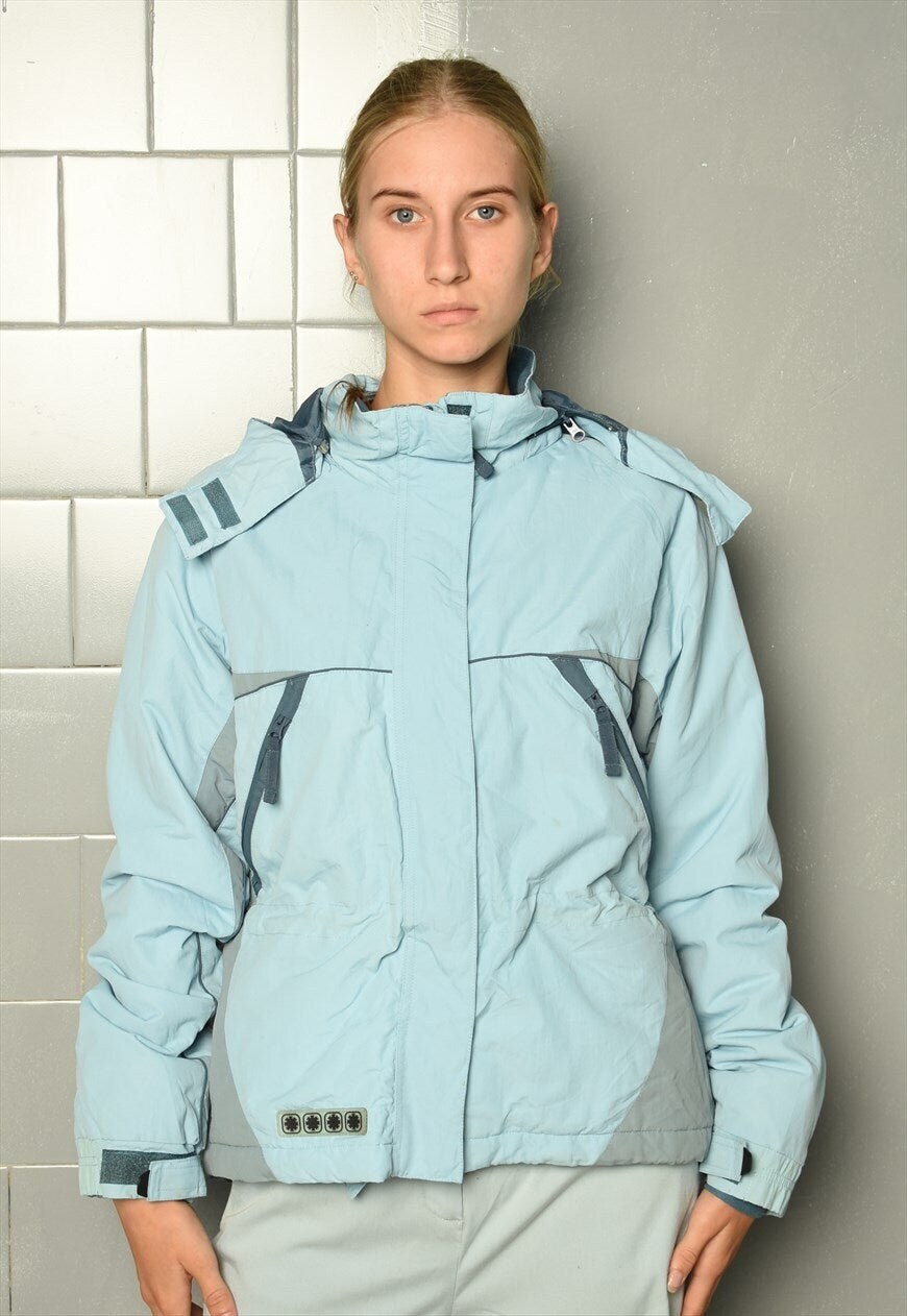 Vintage Y2K 00S Pastel Blue Outwear Sports Parka Jacket