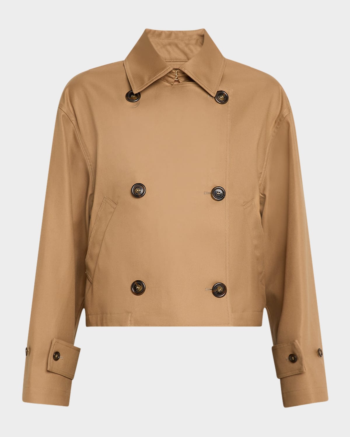 Vivienne Double-Breasted Crop Trench Coat