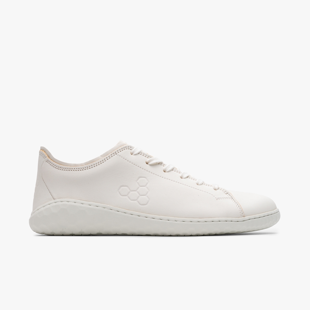 Vivobarefoot Geo Court III Womens Shoes in Bright White, size UK 2.5