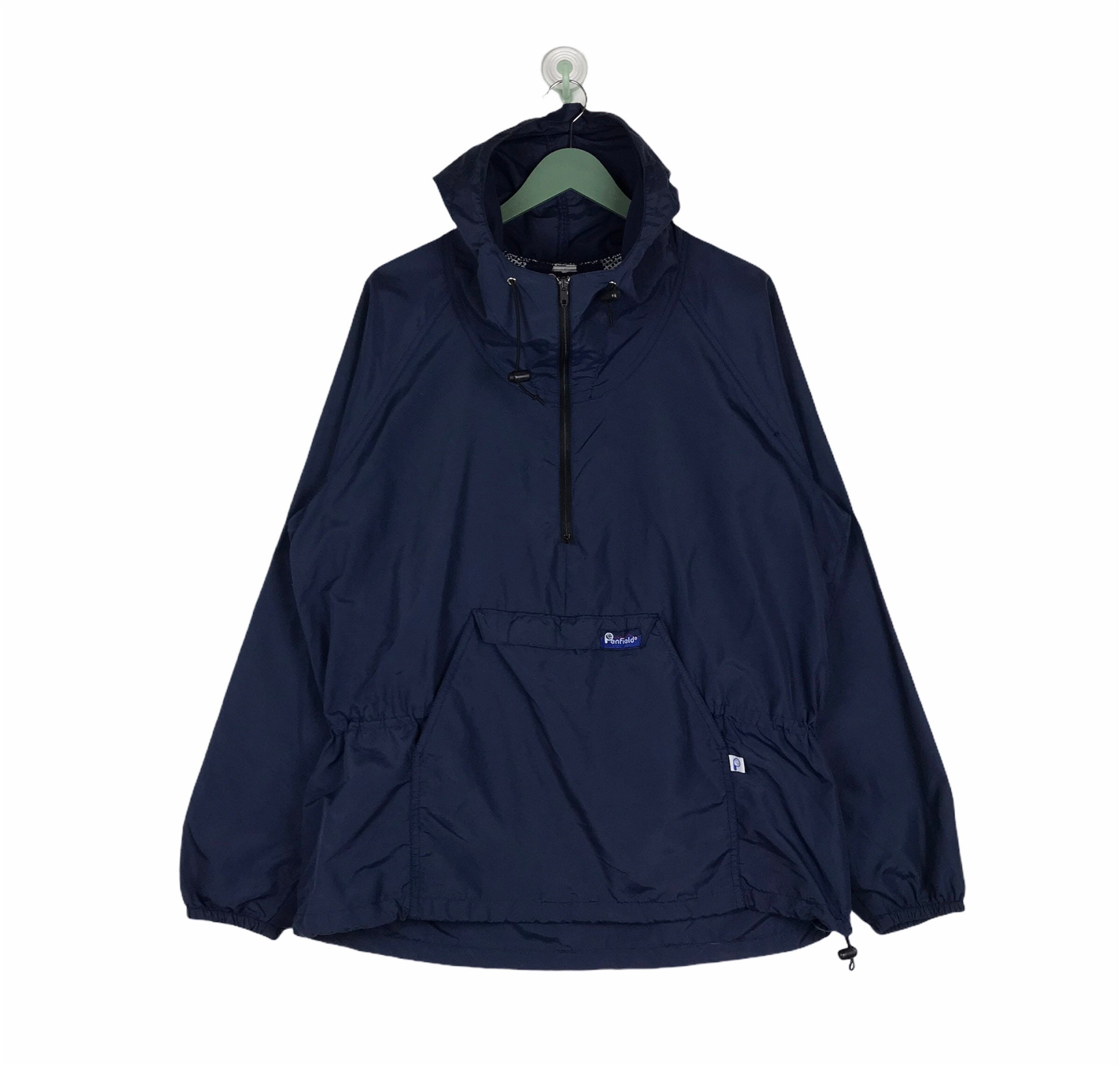 Vtg Rare 90S Penfield Windbreaker/Sporting/Outdoor/Halfzipper Navy Blue Color Anorak Jacket M Size