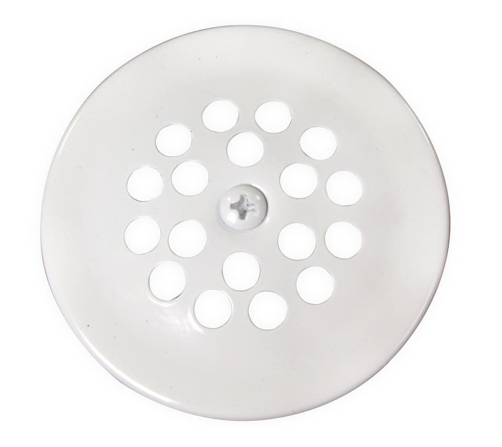 WESTBRASS Bathtub Drain Grid Only W/Screw Gerber Style Beehive In Powder Coat White Stainless Steel | D327-50