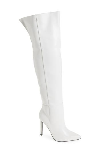 WILD DIVA LOUNGE Shaya Over-the-Knee Boot in White at Nordstrom Rack, Size 5.5