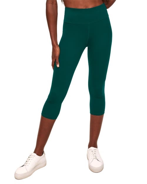 Walkpop Cali Everyday Activewear Crop Legging in Green at Nordstrom, Size X-Small