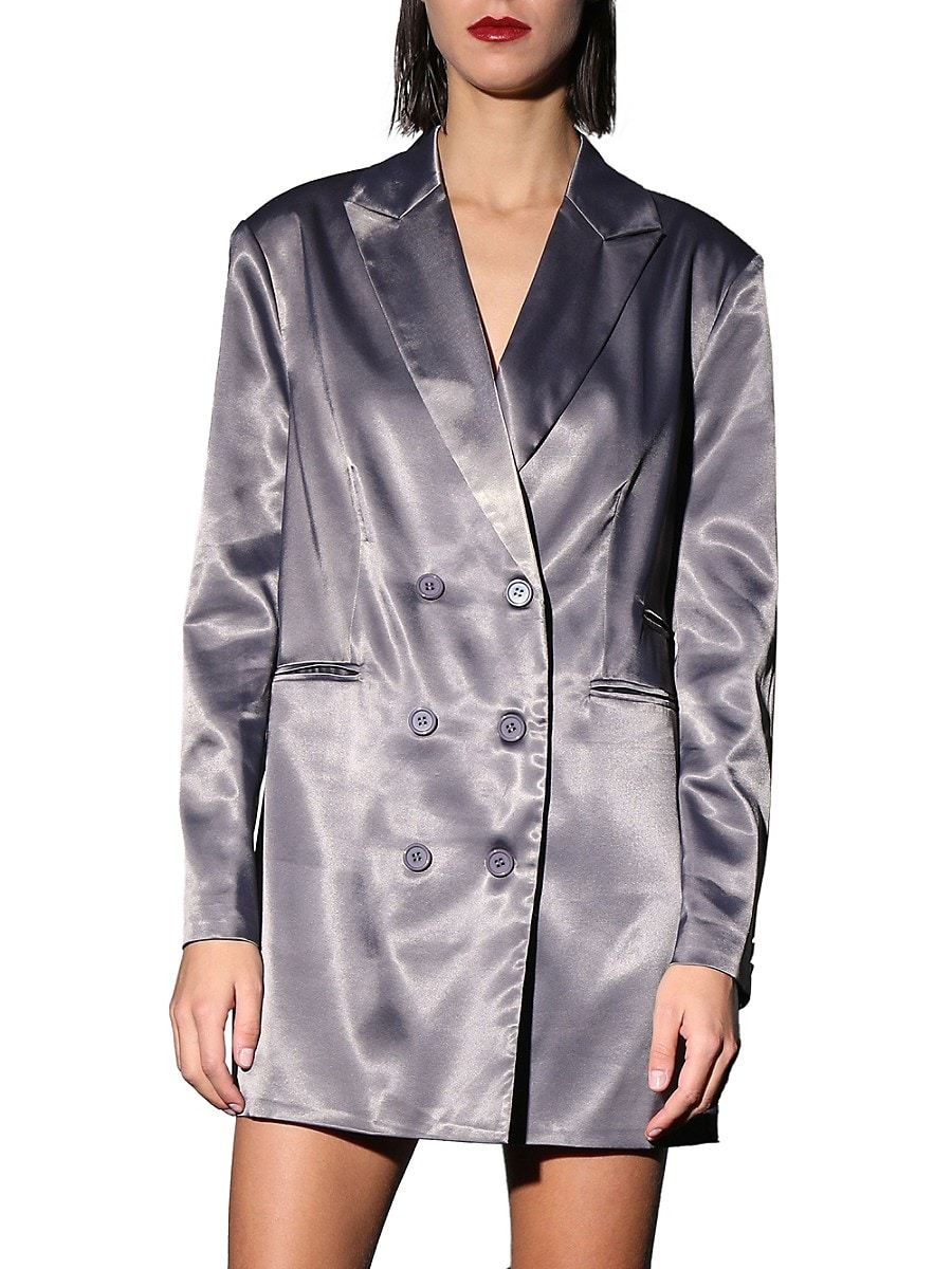 Walter Baker Women's Kamari Satin Blazer - Shadow - Size XS