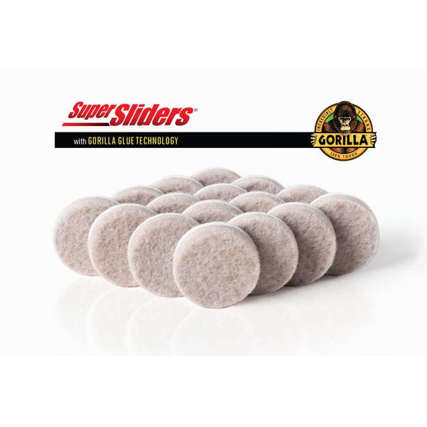 Waxman Super Sliders 1" Round Felt Pad with Gorilla Glue