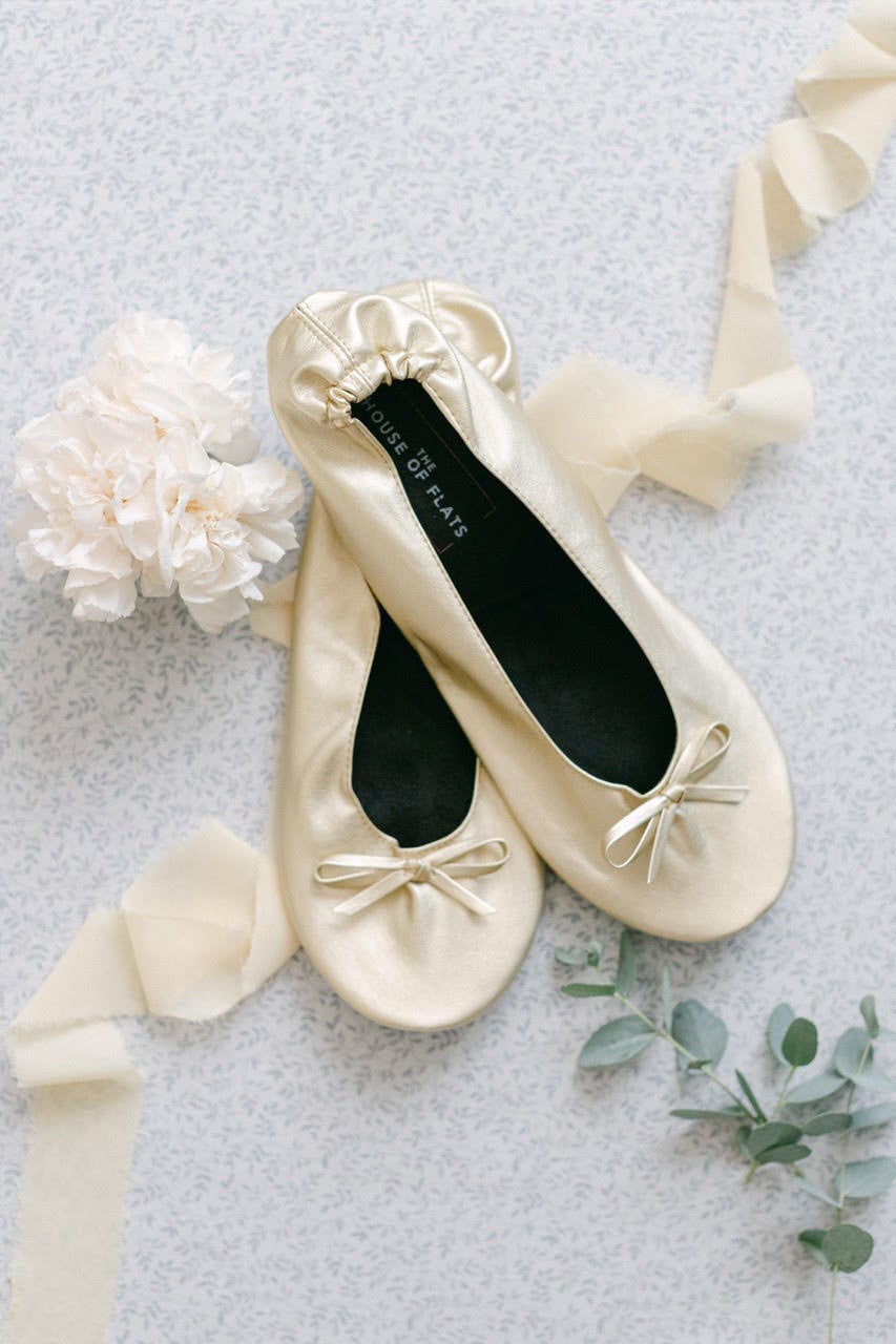 Wedding Foldable Flats, Bridal Ballet Shoes, Bridesmaid Flat, Bulk Guests Dancing Slippers