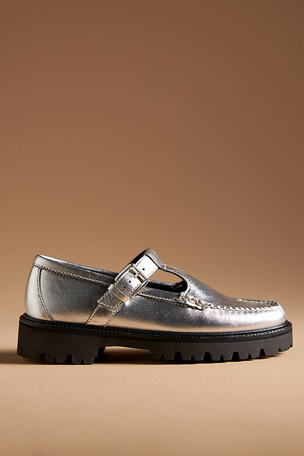 Weejuns Metallic Mary Jane Super Lug Loafers