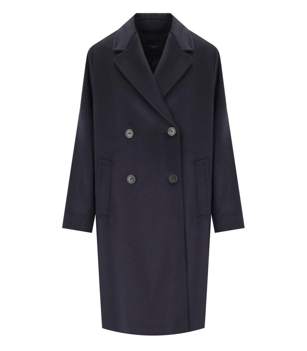 Weekend Max Mara Zum Blue Double-Breasted Coat