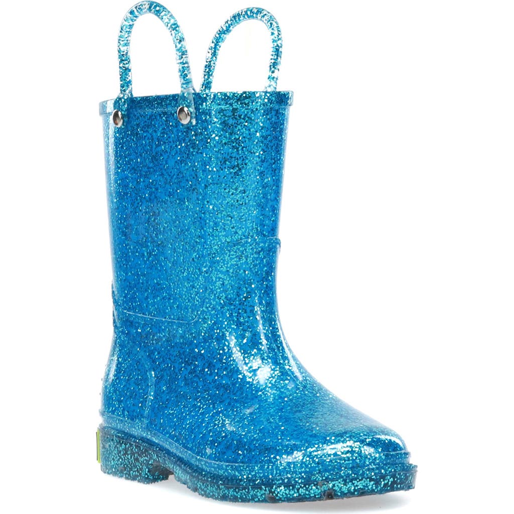 Western Chief Glitter Waterproof Rain Boot in Turquoise at Nordstrom, Size 7 M