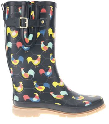 Western Chief Women's Chicken Plaid Tall Rain Boot