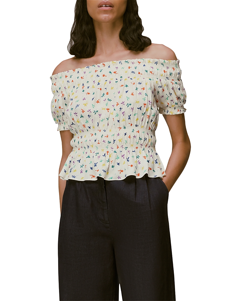 Whistles Dancing Floral Bardot Top