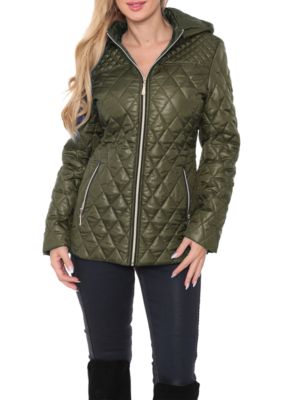 White Mark Women's Puffer Coat, X-Large