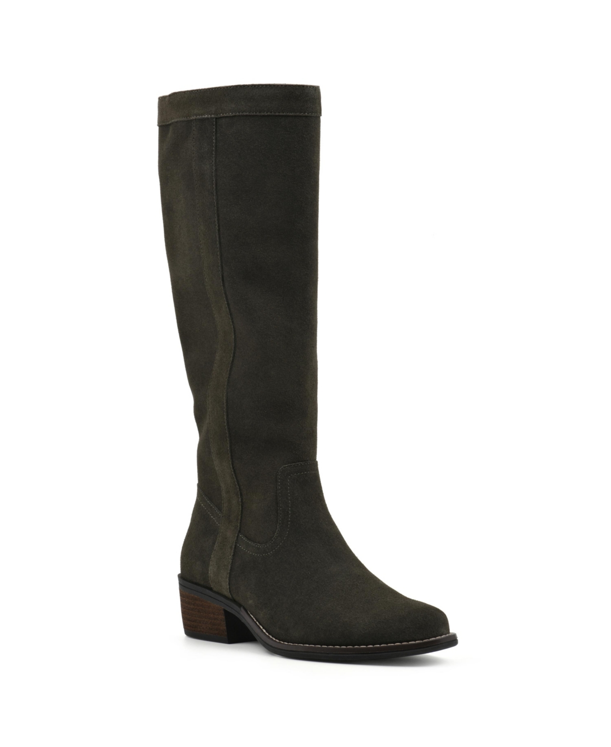 White Mountain Women's Altitude Wide Calf Knee High Boots - Army Suede