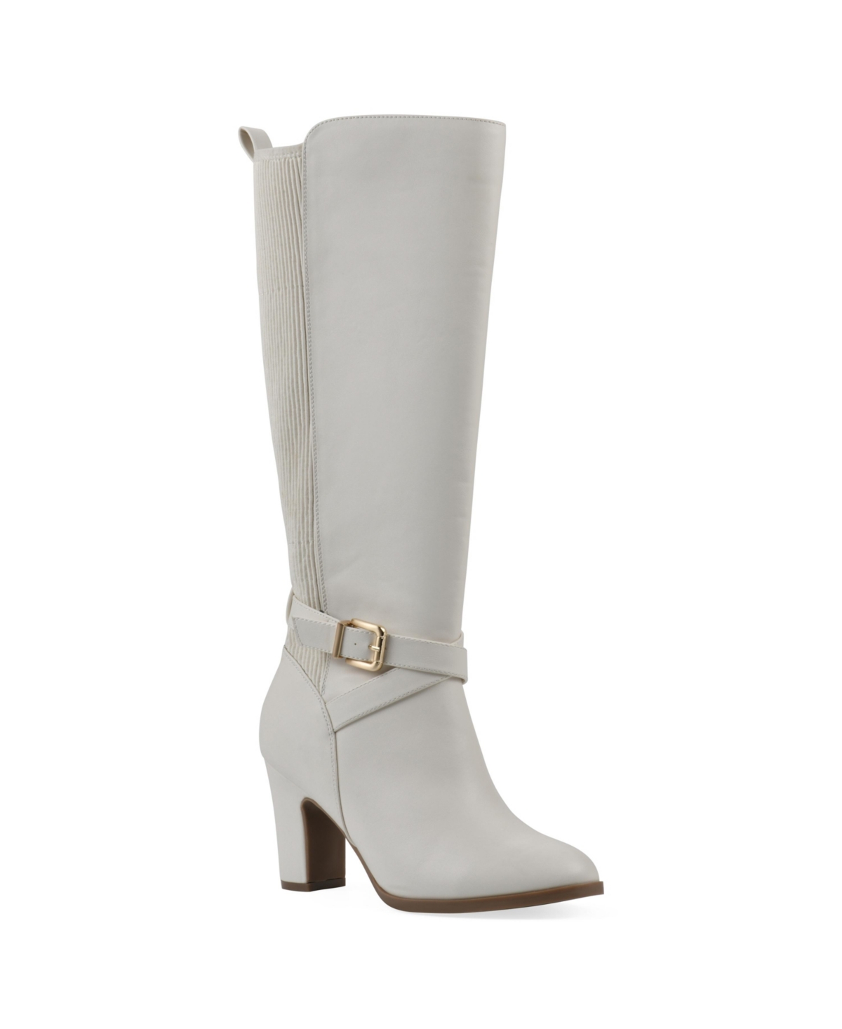 White Mountain Women's Teals Heeled Tall Shaft Boots - Ivory Smooth