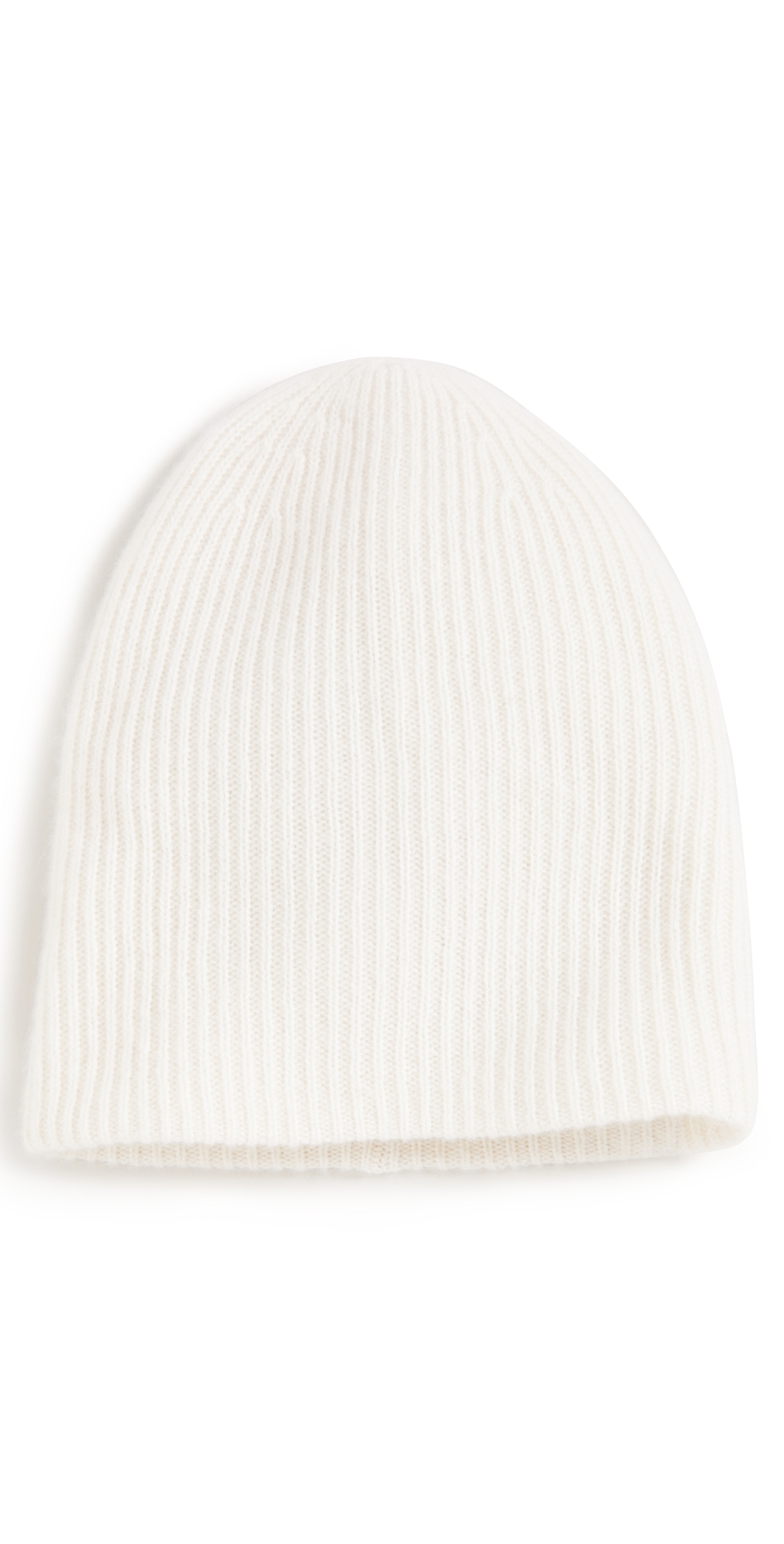 White + Warren Cashmere Plush Rib Beanie Soft White One Size