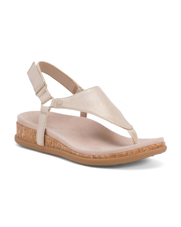 Wide Suede Kirra Comfort Walking Sandals for Women | Textile/Man-Made Sole/Metal