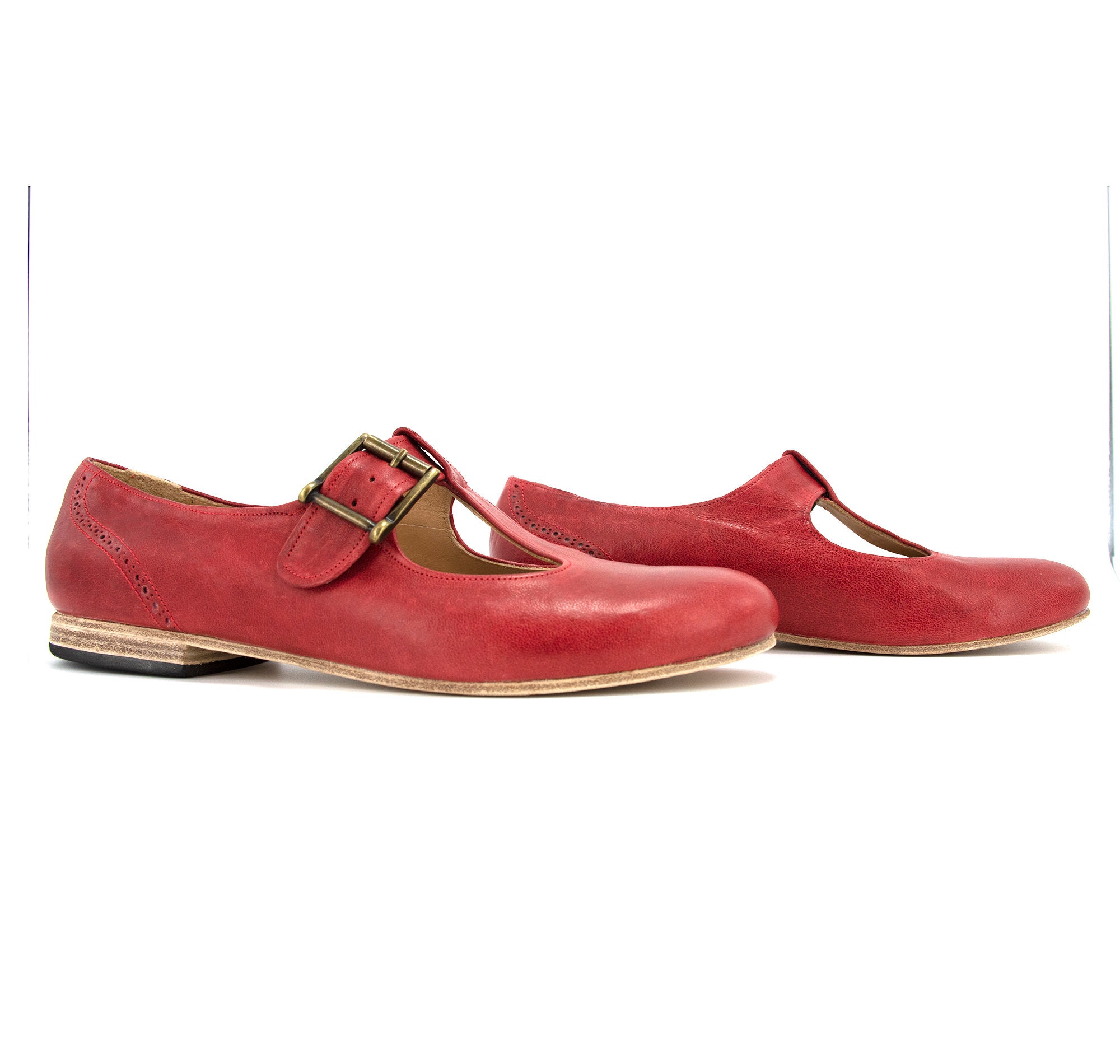 Wide T Strap Mary Janes Shoes, Mary Flats, Red Janes, Leather Janes, Women Shoes, Custom Shoes, Heels For Women, Dress Shoes