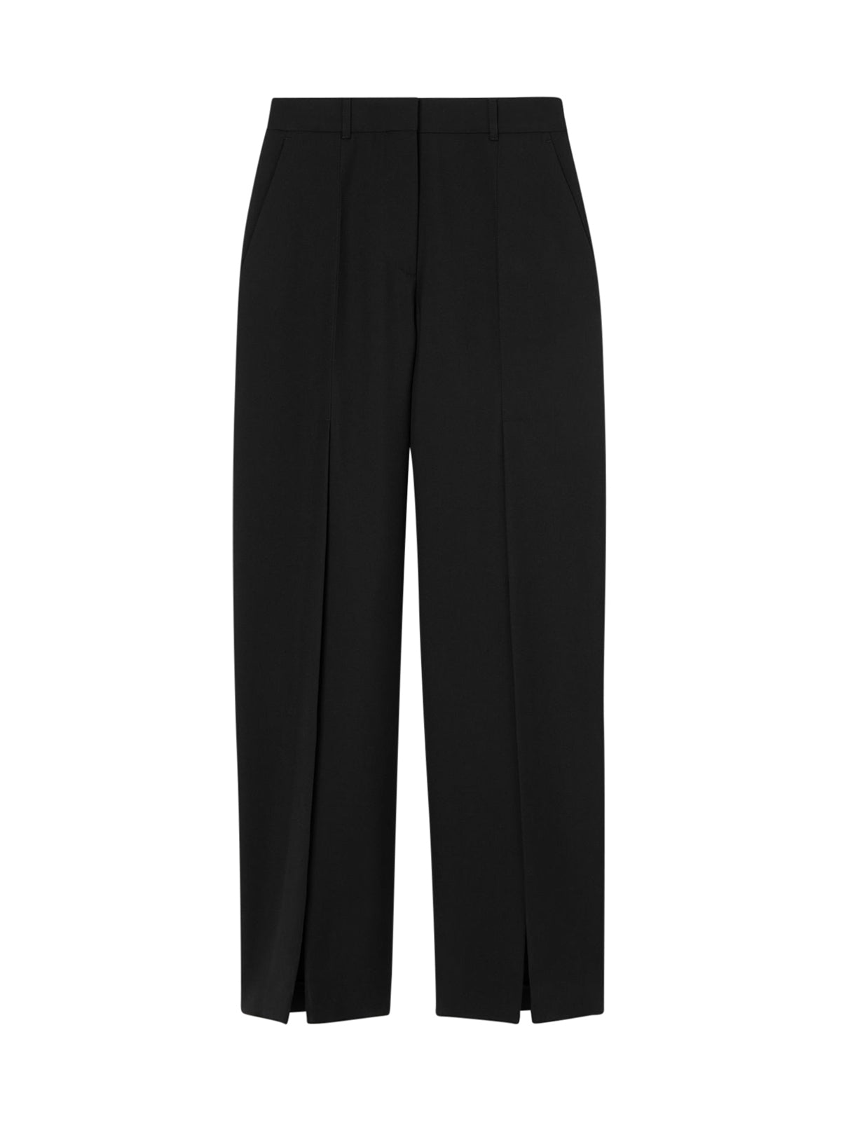 Wide-leg wool trousers with slits - Burberry - Woman