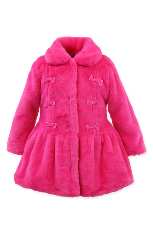 Widgeon Princess Faux Fur Coat in Hot Pink Puff at Nordstrom, Size 2T