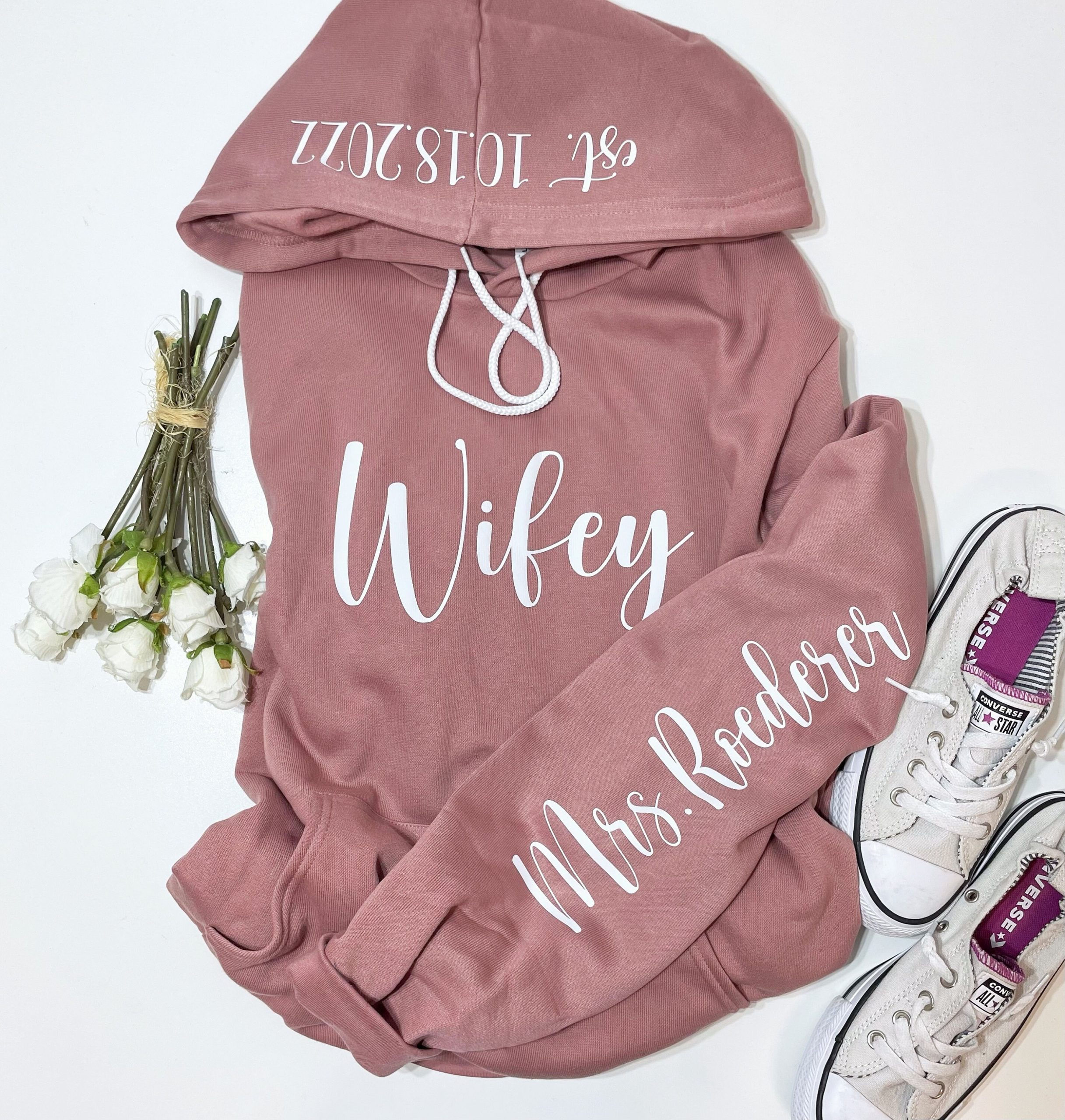 Wifey Sweatshirt, Hubby Honeymoon Sweatshirts, Engagement Hoodie, Pullover Hoodie Gift, His & Hers