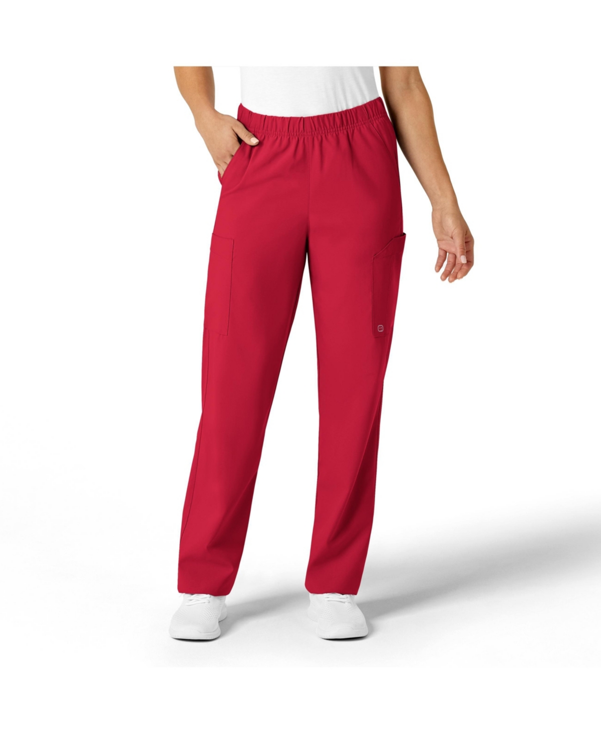 Wink Women's W123 Unisex Multi-Cargo Scrub Pant - Red