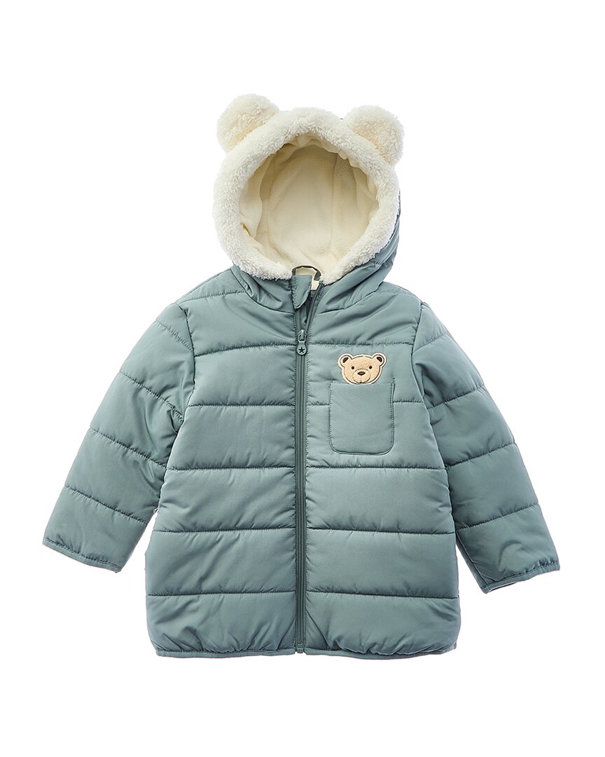 Wippette 3D Cute Bear Applique Quilted Puffer Jacket